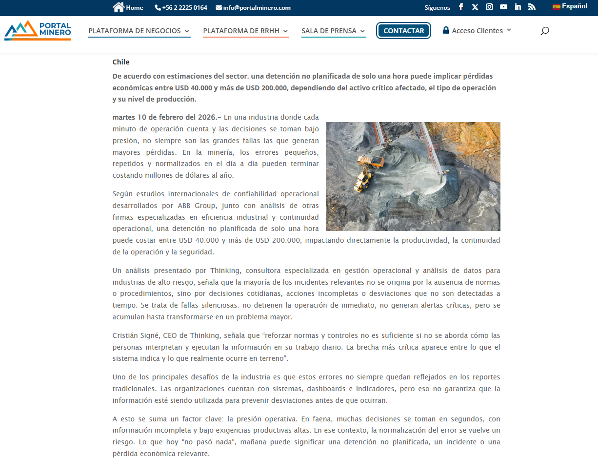 Pequeños errores en terreno que podrían costar millones a la industria minera - Portal Minero